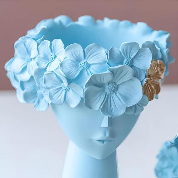 2li kız saksı seti açık mavi - 3