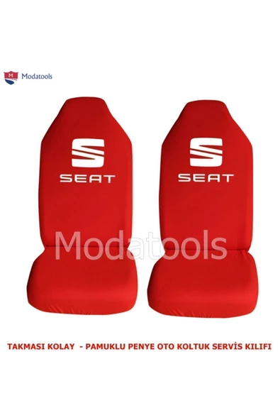 Modatools Seat Oto Koltuk Servis Kılıfı Ön Arka Takım Kırmızı Penye Kumaş Sk160