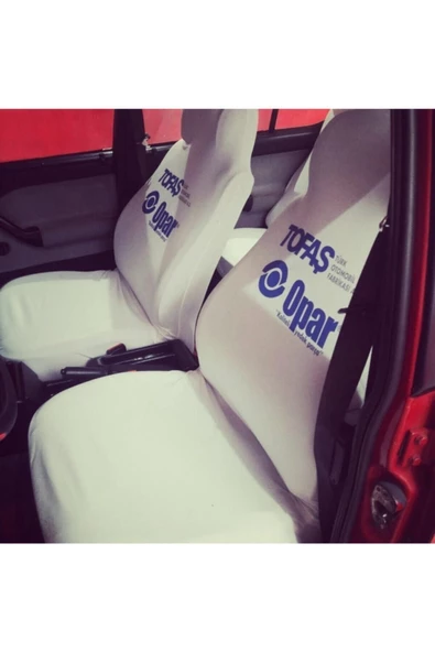 Adıfeks Tofaş Opar Beyaz Oto Koltuk Servis Kılıfı Pratik Ön Arka Set - 1