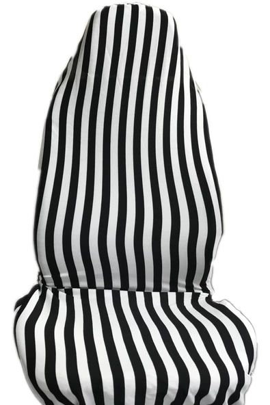 zifona Cizgili Koltuk Kılıfı Siyah Beyaz Zebra Tofaş Nostalji Servis Kılıfı - 2