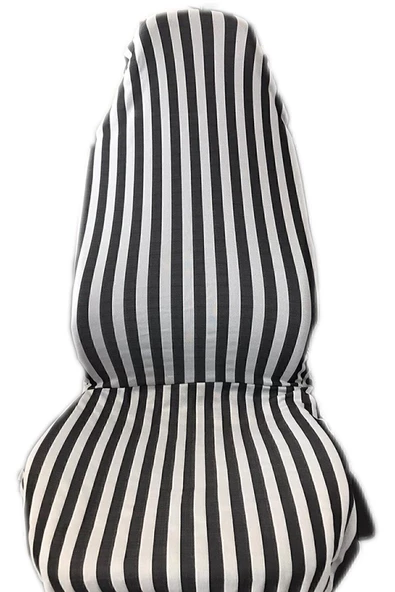 Özel Oto Aksesuar Çizgili Servis Kılıfı Siyah Beyaz Zebra Koltuk Kılıfı Tofaş Uyumlu Servis Kılıfı