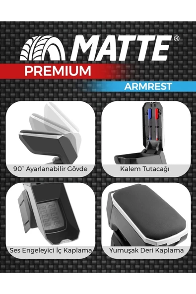 Otobestto Opel Corsa C Orjinal Araca Özel Kol Dayama Kolçak Lüks 4 Adet Vida Ile Monte Edilir - 3