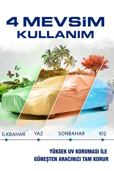 Adıfeks Oto Araba Brandası Nissan Micra Uyumlu Araba Brandası Miflonlu Branda Oto Çadır Örtü - 4