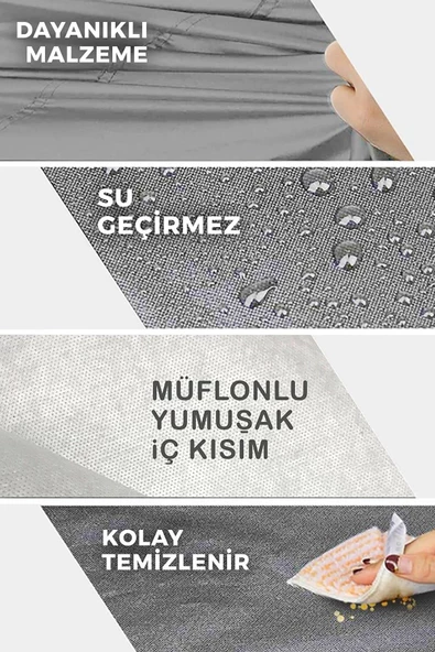 Adıfeks Oto Araba Brandası Renault Clio Hatchback Ile Uyumlu Araba Brandası Miflonlu Branda Oto Çadır Örtü - 2
