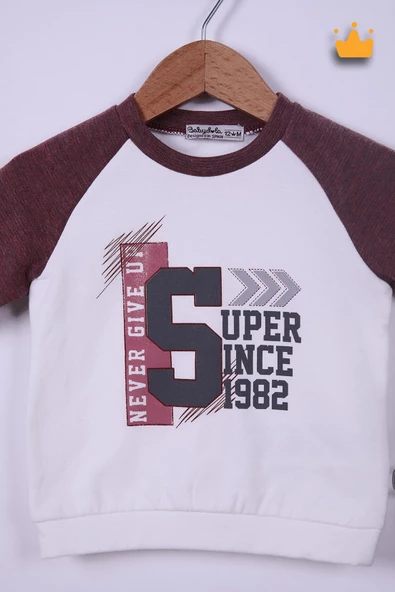 Babyhola 6-24 Ay Never Give Up Erkek Bebek Çocuk Eşofman 12037 - 10