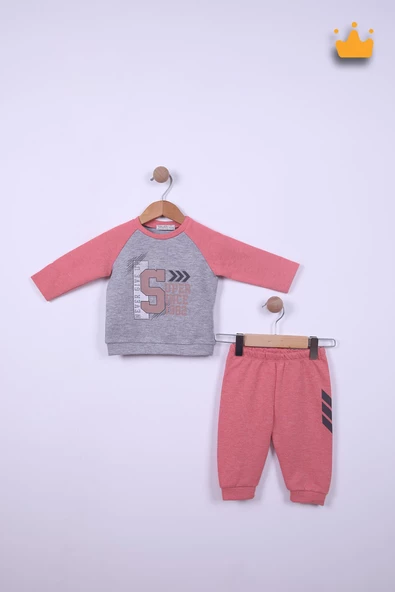 Babyhola 6-24 Ay Never Give Up Erkek Bebek Çocuk Eşofman 12037 - 3