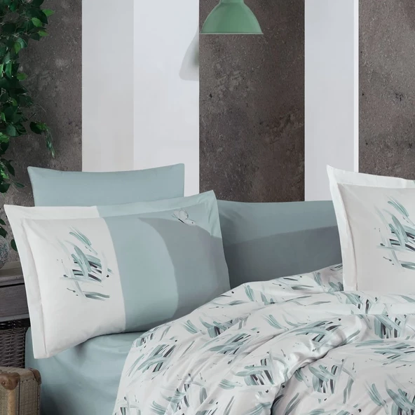 Hobby Estate Buz Mavi - Poplin Çift Kişilik Nevresim Takımı - Resim 2