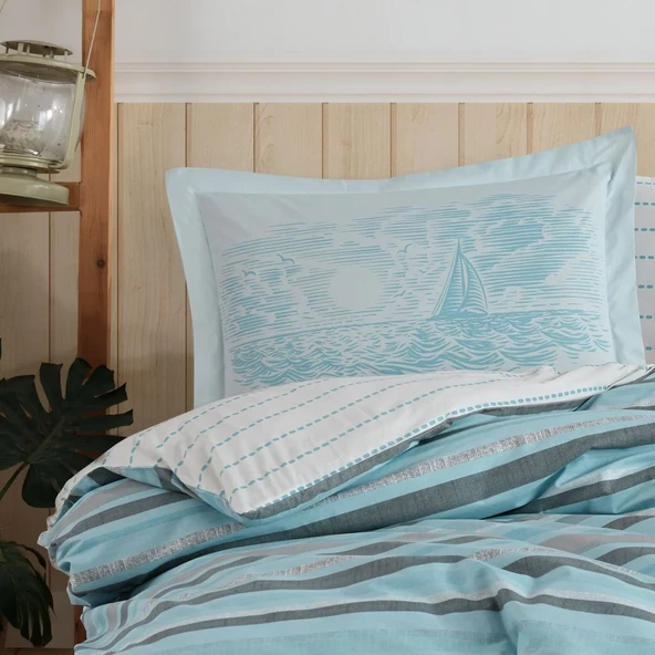Hobby Talisa Aqua - Poplin Studio Tek Kişilik Nevresim Takımı - 2