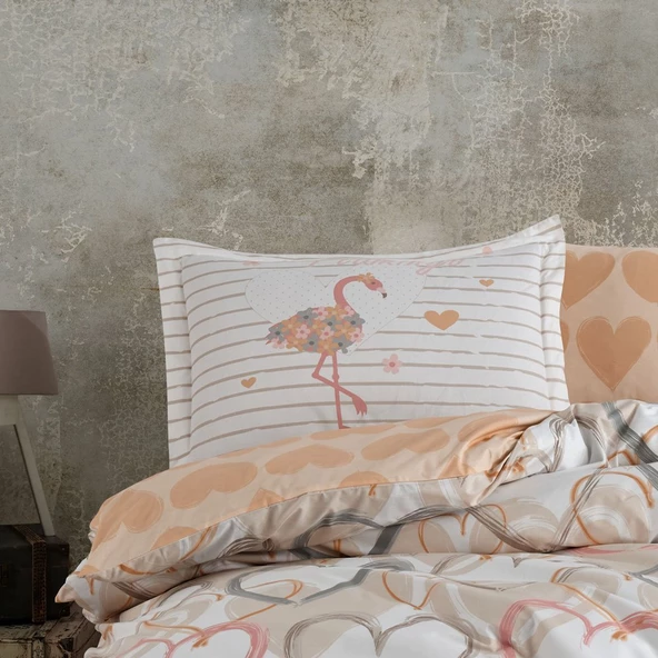 Hobby Diana Kahve - Poplin Studio Tek Kişilik Nevresim Takımı - 2