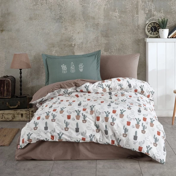 Hobby Paradise Kahve - Poplin Studio Tek Kişilik Nevresim Takımı