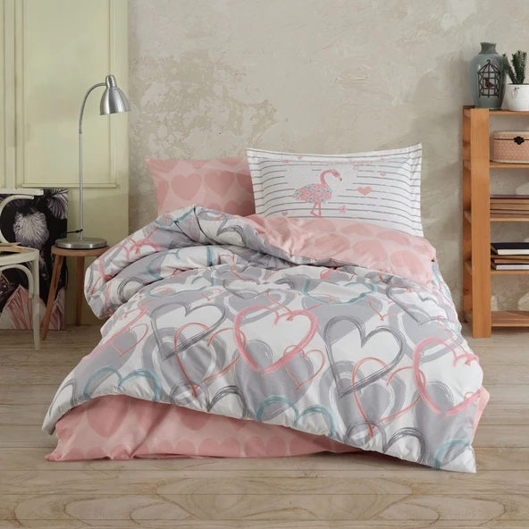 Hobby Diana Gri - Poplin Studio Tek Kişilik Nevresim Takımı