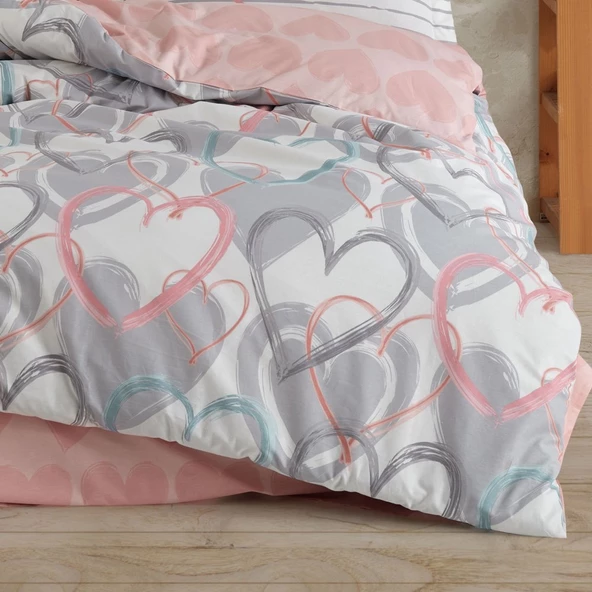 Hobby Diana Gri - Poplin Studio Tek Kişilik Nevresim Takımı - Resim 3