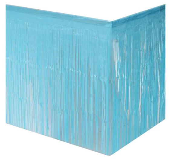 Mat Mavi Renk Masa Püskülü 270x 75 cm - 2