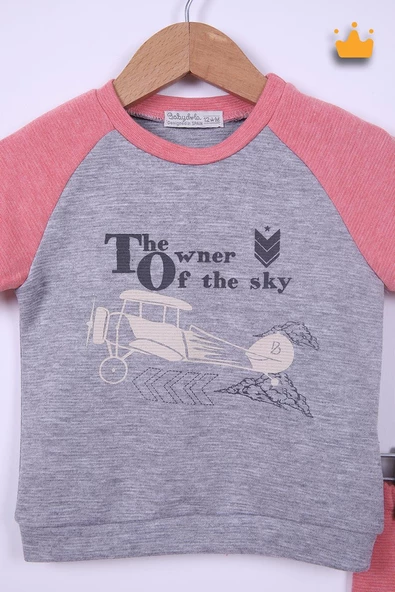 Babyhola 6-24 Ay Sky Erkek Bebek Çocuk Eşofman Takımı 12041 - 4