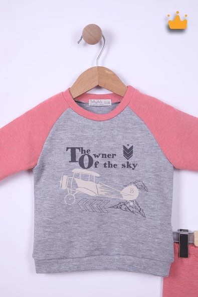 Babyhola 6-24 Ay Sky Erkek Bebek Çocuk Eşofman Takımı 12041 - 2