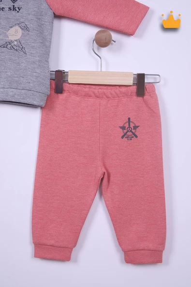 Babyhola 6-24 Ay Sky Erkek Bebek Çocuk Eşofman Takımı 12041 - 5