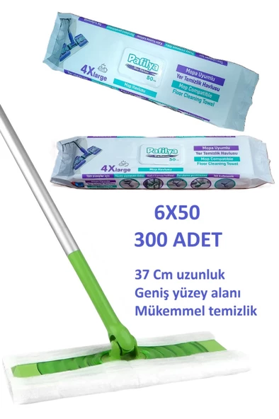 YÜZEY TEMİZLEYİCİSİ MOP HAVLUSU 6X50 TOPLAM 300 YAPRAK