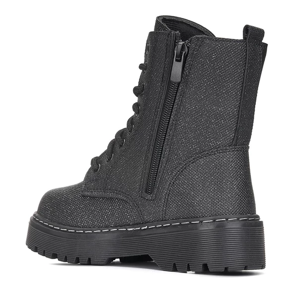 Albishoes Kız Çocuk Fermuarlı Suya Dayanıklı Kışlık Soğuk Geçirmez Postal Bot Bağcıklı Çocuk Bot - 3