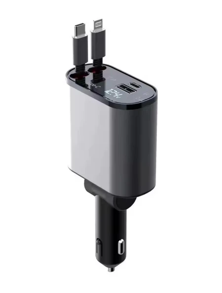 USB C TypeC Apple Araç Şarj Aleti,4'ü 1 Arada Hızlı Şarj Araç Güç Adaptörü | 66W Araç USB Şarj CihazıOff-Road Araçlar, A - Resim 6