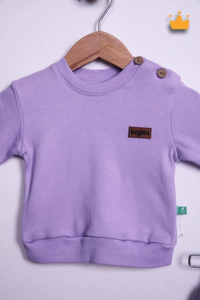 Begi %100 Pamuk Düğmeli Sweat Pantolon Takım 23631 - 10