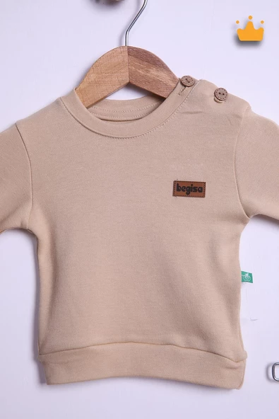 Begi %100 Pamuk Düğmeli Sweat Pantolon Takım 23631 - 8