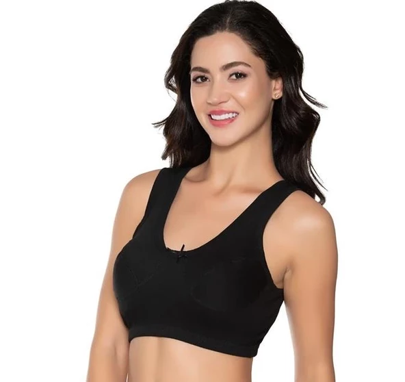 6 Adet Gümüş Bayan Penye Yarım Atlet Body Sütyen 3049 - 3