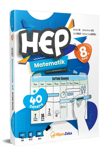 8. Sınıf Haftalık HEP Matematik 40 Deneme