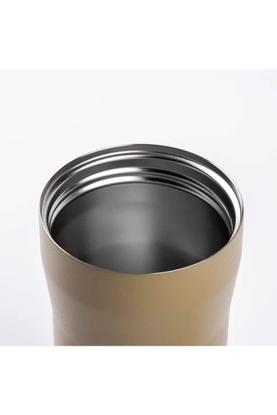 Tantitoni 024-01-HAKİ ÇİFT KATMANLI PASLANMAZ ÇELİK TERMOS BARDAK 350ML(8695835404417) - 3
