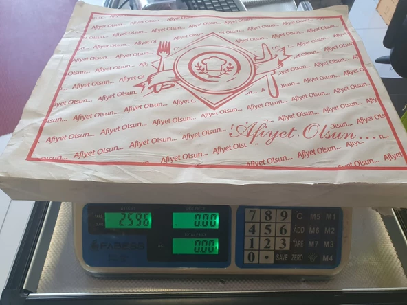 Servis Kağıdı Afiyet Olsun Baskılı Seka Kağıt 30 x 40 cm ( 500  Adet ) - Resim 2