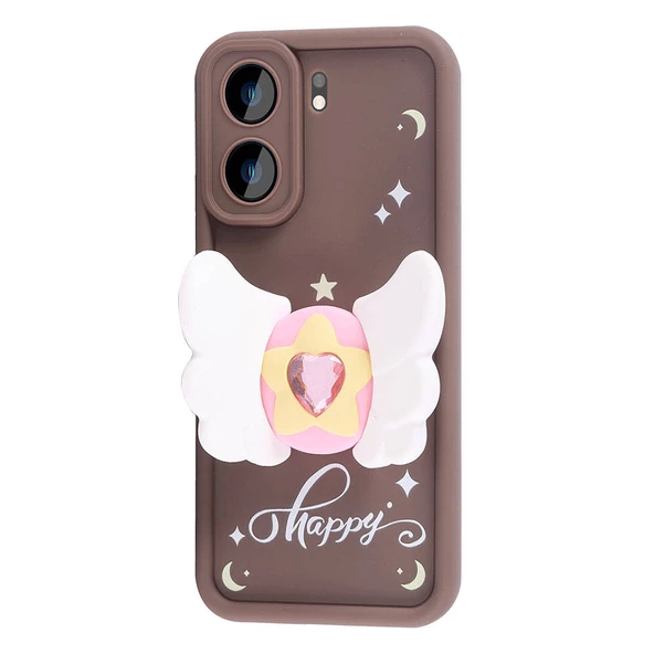 Xiaomi Redmi 13C Kılıf Kamera Korumalı Figür Tasarımlı Zore Kapya Kapak - 7