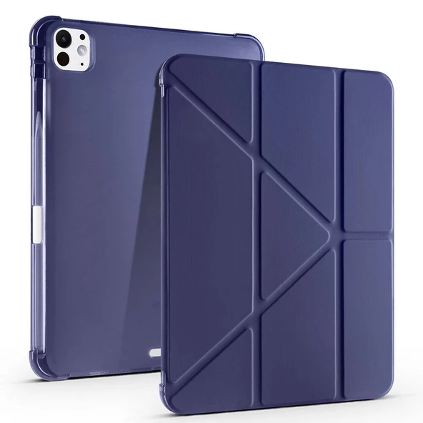 Apple iPad Pro 11 2024 Kılıf Zore Tri Folding Kalem Bölmeli Standlı Kılıf - Resim 2