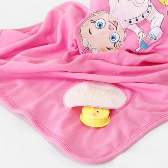Çocuk Battaniyesi Ninni Söyleyen Battaniye Pembe 90x80 Cm - 3