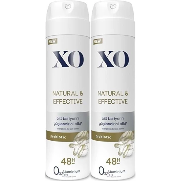 XO Deodorant 150ML Women-Kadın Natural & Effective (2 Li Set)
