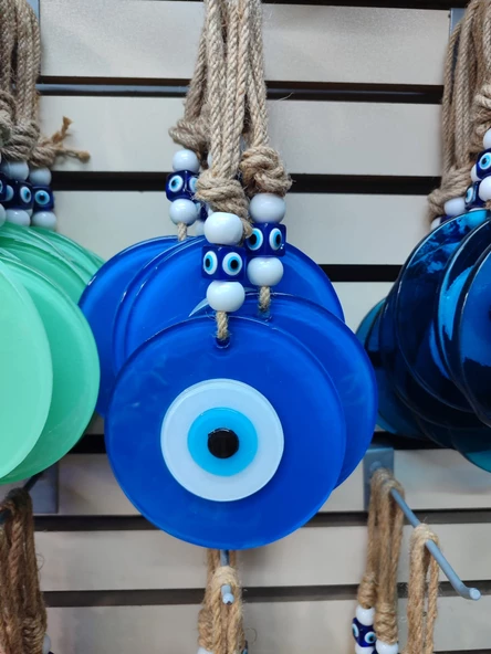 FÜZYON CAM NAZAR BONCUĞU YUVARLAK 14,5 CM - 2