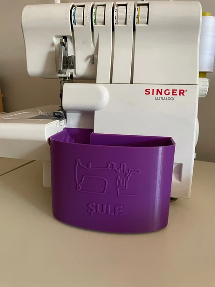 Singer Overlok Çöp Kutusu Fire Kabı XL Kişiye Özel Mor 14SH654 14SH754 14HD854 HD0405S S010L - 4