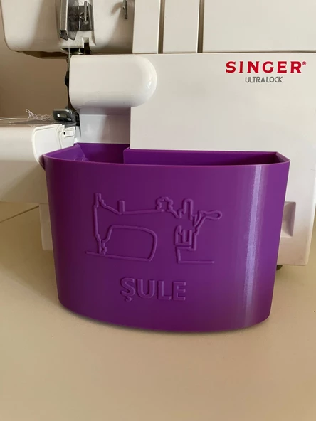 Singer Overlok Çöp Kutusu Fire Kabı XL Kişiye Özel Mor 14SH654 14SH754 14HD854 HD0405S S010L - 2