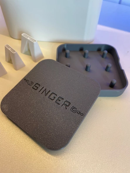 Büyük Dikiş Seti-Singer overlok çöp kutusu-Singer masura kutusu-Biye seti - 4