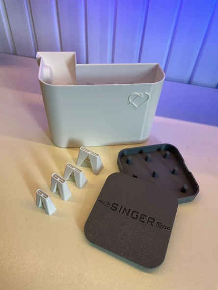 Büyük Dikiş Seti-Singer overlok çöp kutusu-Singer masura kutusu-Biye seti - 2