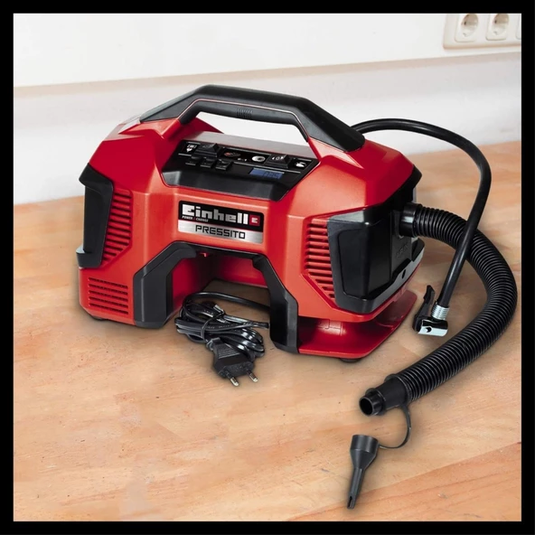Einhell PRESSITO Hibrit Çok Fonksiyonlu Kompresör 18V 4AH + 220V Elektrik - 3