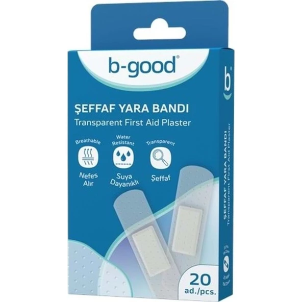 B-Good Şeffaf Suya Dayanıklı Yara Bandı 20'li