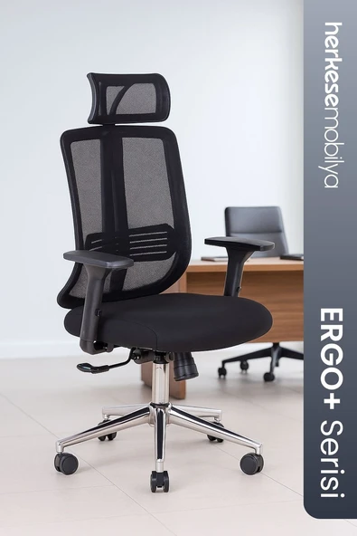 Paris Siyah Fileli Yönetici Koltuğu