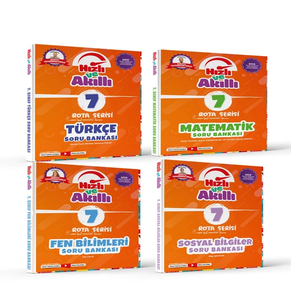 Tammat Yayıncılık 7.Sınıf Türkçe Matematik Fen Bilimleri ve Sosyal Bilimler Soru Bankası Seti 4 Kitap