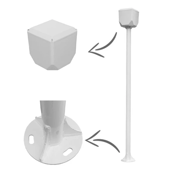 KameraKutusu TRK-150+154 1,5 Metre Metal Kamera Direği ( TRK-154 Dahil )