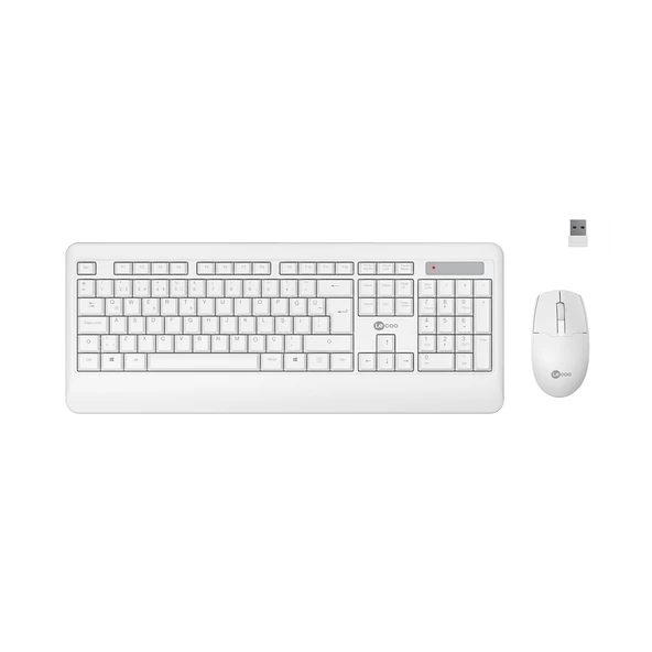 LENOVO LECOO KW202 KABLOSUZ KLAVYE & MOUSE SET BEYAZ