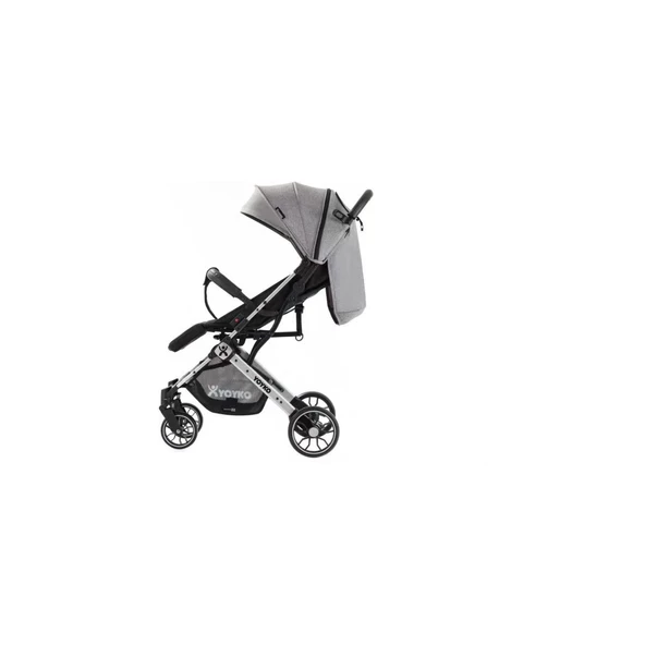 Quantum Kabin Boy Tek Elle Kolay Katlanır Pratik Bebek Arabası Gri Silver - 6