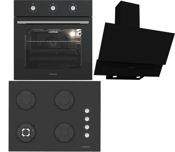 Termikel Ankastre Set (BO O6435C B + BH P7194C B + CH C6532C BB)