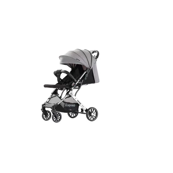 Quantum Kabin Boy Tek Elle Kolay Katlanır Pratik Bebek Arabası Gri Silver - 9