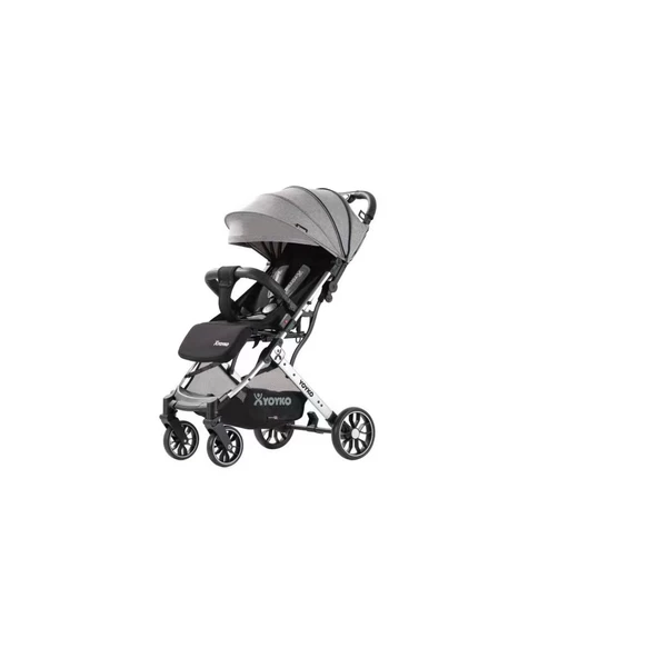 Quantum Kabin Boy Tek Elle Kolay Katlanır Pratik Bebek Arabası Gri Silver - 8