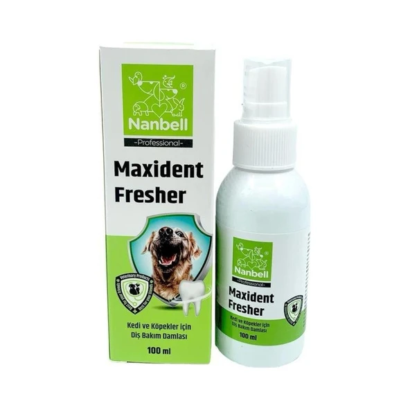 Nanbell Maxident Fresher Kedi Köpek Diş ve Ağız Sağlığı Solüsyonu 100Ml ürün görseli