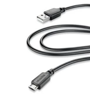 Cellularline MicroUSB 2m Data Kablosu Siyah